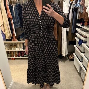 Marea Francesca Dress - Black Mini Meadow Large